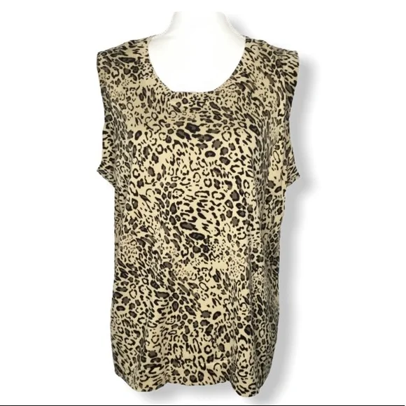 Animal Leopard print sweater cardigan set SIze 18-20 - Picture 3 of 9